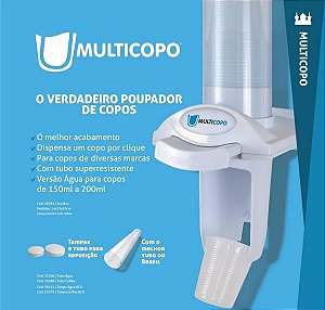 Dispenser Multicopos Poupador De Copo Descartável  150 e 200 ML NOBRE
