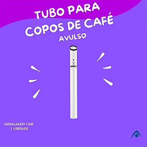Tubo Dispenser Papacopo Para Café 50ml Branco Avulso 33180