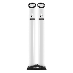 Lixeira Copo Descartável Duplo Agua Dispenser Tubo Com Base