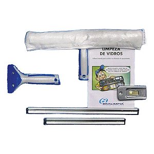 KIT BRALIMPIA LIMPA VIDROS COM ACESSORIOS E RASPADOR KT900