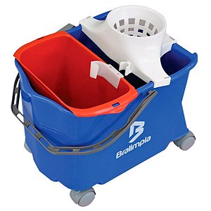 Carrinho Balde Doblô Standard Azul para 20L BRALIMPIA B20SAZ