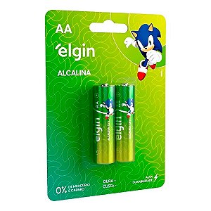 PILHA ELGIN  ALCALINA PEQUENA AA BLISTER COM 2 UNIDADES