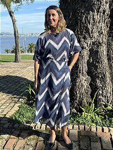 Vestido Diva Chevron Navy