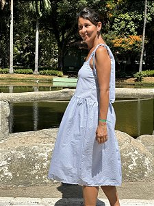Vestido Lina listrado azul