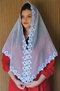 Véu CCB Mércia Sem Aplicação + Porta Véu de Brinde