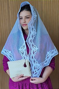 Véu CCB Elizabeth bordado + Porta Véu