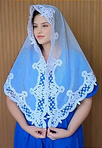 Véu CCB Piêtra bordado + Porta Véu