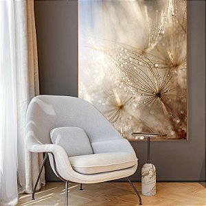 Quadro Dente de Leão Tons Champagne
