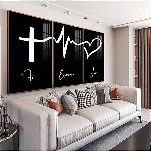 Quadro Fé Esperança e Amor