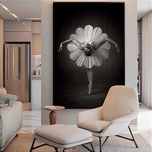 Quadro Bailarina com Tutu de Flor