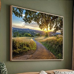 Quadro Caminho no Campo com Pôr-do-Sol ao Fundo