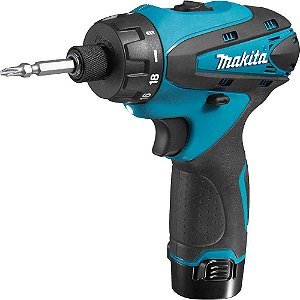 Parafusadeira/furadeira a bateria 12V carregador bivolt automático DF030DWE MAKITA