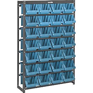 Estante metálica com gaveteiros modelo prático azul 28/7 VONDER