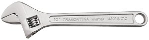 Chave Ajustável para Porcas 10" Tramontina MASTER com Corpo Forjado em Aço Carbono Cromado