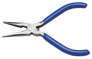 Alicate Meia Cana 5" Tramontina Basic em Aço Especial com Empunhadura em PVC Azul