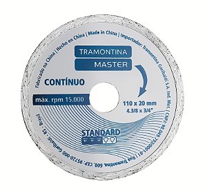 Disco de Corte Diamantado Contínuo 4.3/8" Tramontina MASTER Standard