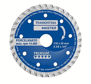 Disco de Corte Diamantado Turbo Tramontina MASTER para Porcelanato