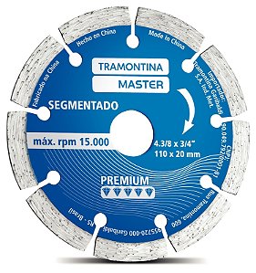 Disco Diamantado Segmentado 4.3/8" Tramontina MASTER Premium