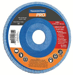 Disco Flap para Acabamento 4.1/2" Grão 40 Tramontina PRO