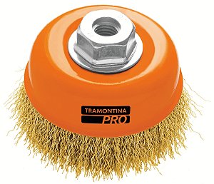 Escova Tipo Copo Arame Ondulado 2.1/2'' Tramontina PRO