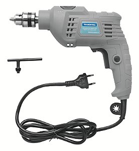 Furadeira de Impacto 500 W  3/8" 127 V Tramontina para Uso Doméstico com Sistema de Reversão e Botão para Travamento de Gatilho