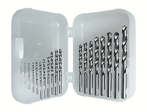 Jogo de Brocas para Aço Tramontina MASTER DIN 338 19 Peças - Variam de 1 mm à 10 mm.