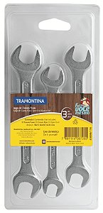 Jogo de Chaves Fixas Tramontina 3 Peças – Tamanhos de 10 mm a 15 mm