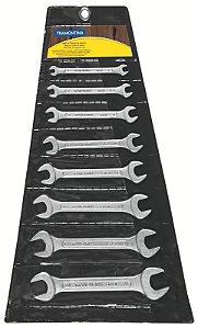 Jogo de Chaves Fixas Tramontina Basic 8 Peças – Tamanhos de 6x7 mm a 20x22 mm
