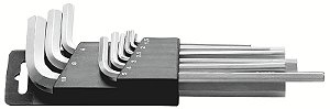 Jogo de Chaves Hexagonais Longas Tramontina MASTER 9 Peças – Aço Especial, Tamanhos de 1,5 mm a 10 mm