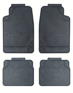 Jogo de Tapetes Automotivos Tramontina Universal em Borracha – 4 Peças, Textura Antiderrapante, Ajustável para Vários Modelos de Veículos