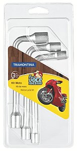 Jogo para Moto Tramontina em Aço Especial Cromado 3 Peças