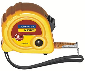 Trena Tramontina MASTER com Fita de Aço e Corpo em ABS com Freio Duplo 3 m