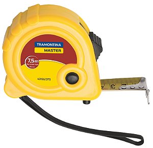 Trena Tramontina MASTER com Fita de Aço e Corpo em ABS com Freio Duplo 7,5 m