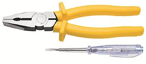 Kit Alicate 8" 1.000V e Chave Teste 1/8x3" Tramontina