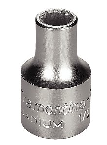 Soquete Estriado em Aço Cromo Vanádio 9 mm - Encaixe 1/2" Tramontina PRO