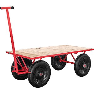 Carrinho plataforma de compensado 300 kgf desmontado NOVE54