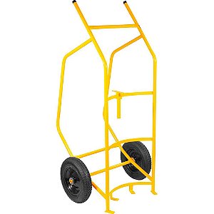 Carrinho tubular para transportar/entornar tambor 250 kgf pneu com câmara VONDER