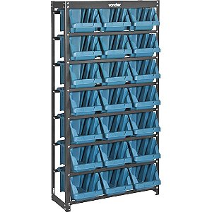 Estante metálica com gaveteiros modelo prático azul 21/7 VONDER