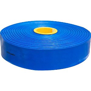 Mangueira chata de PVC 2" azul rolo com 50 metros VONDER