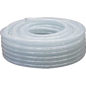 Mangueira PVC cristal trançada PTN 250 libras 3/4" rolo com 50 metros NOVE54