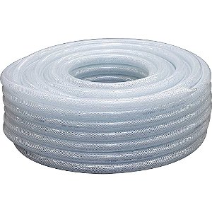 Mangueira PVC cristal trançada VPT 250 libras 3/4" rolo com 50 metros VONDER