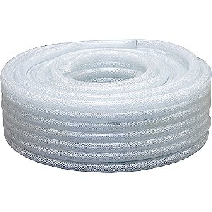 Mangueira PVC cristal trançada VPT 250 libras 5/8" rolo com 50 metros VONDER
