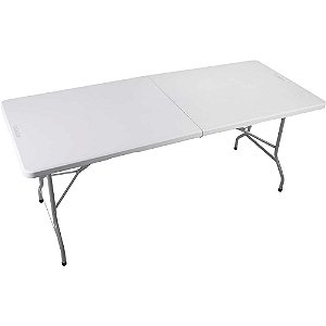 Mesa dobrável retangular 180cm branca VONDER
