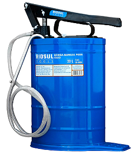 Bomba de Transferência Manual de Óleo 20 Litros Riosul Tools R080007 para Lubrificantes e Fluidos