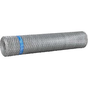 Tela metálica hexagonal galinheiro coleira branca malha 2" 18 BWG x 1,2m com 50m MORLAN