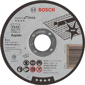 Disco de corte 115mm x 1,0mm x 22,23mm 2608600545 BOSCH