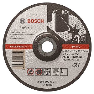 Disco de corte 180mm x 1,6mm x 22,23mm 2608600710 BOSCH