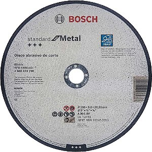Disco de corte 230mm x 3,0mm x 22,23mm 2608603168 BOSCH