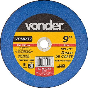 Disco de corte 230mm x 3,0mm x 22,23mm VDMR32 VONDER
