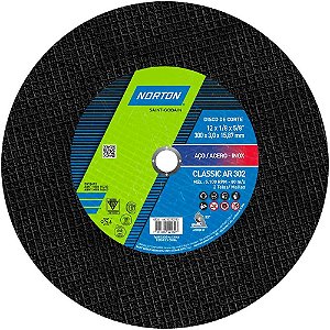 Disco de corte 300mm x 3,2mm x 15,87mm Classic NORTON